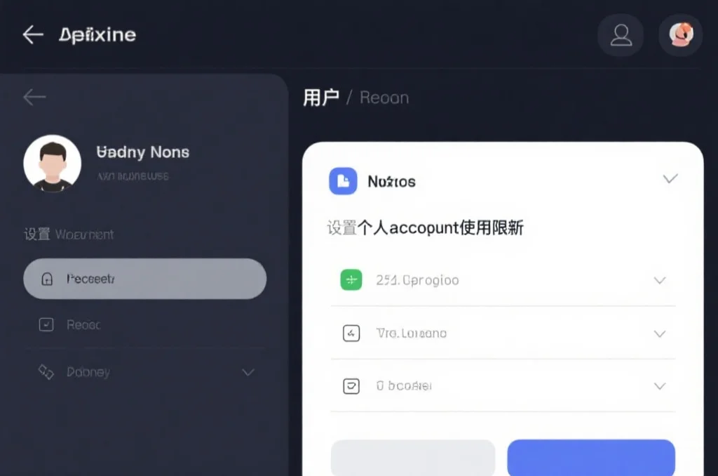 个人限额设置示意图